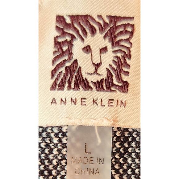 Anne‎ Klein Pleated Stretchy Skirt Black White Large - Picture 2 of 8